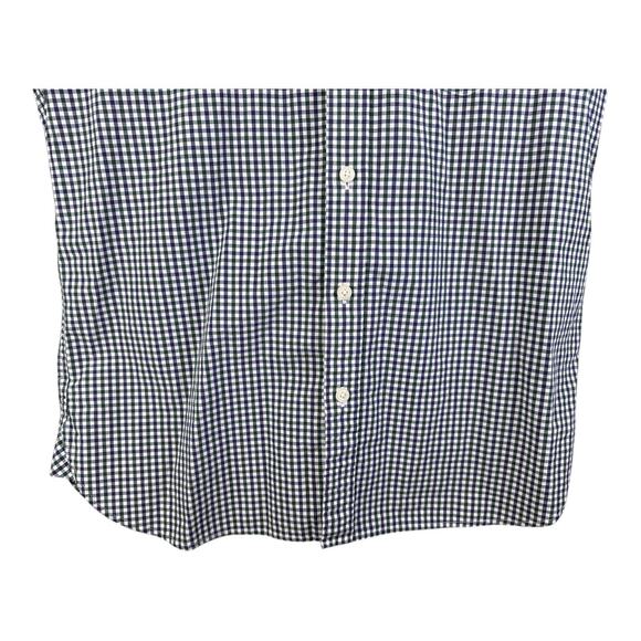 Brooks Brothers Dress Shirt Mens Medium 1818 Polo Blue Green Plaid - Picture 3 of 14